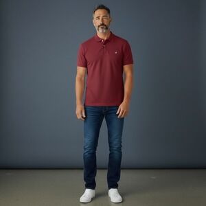 Brooksfield Men's Burgundy Pima‎ Peruvian Cotton Polo Shirt Size 2XL